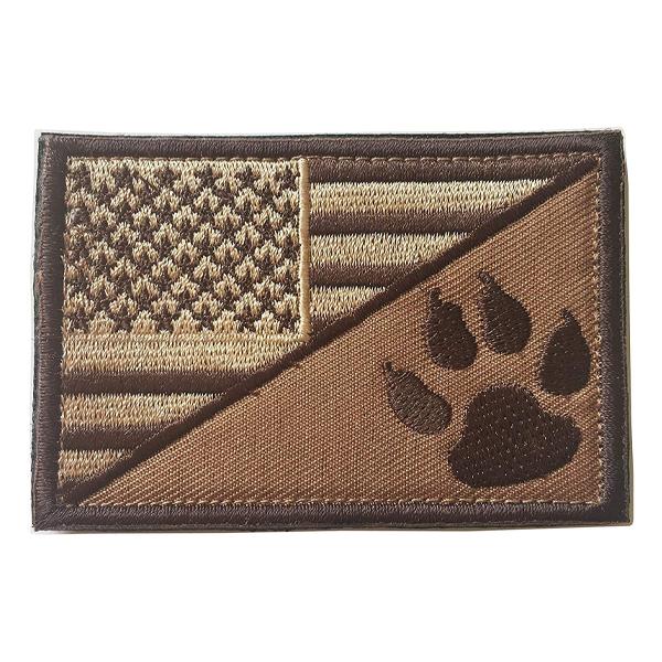GSS - American Flag With Dog Tracker Paw Embroidered Tactical Patch With Velcro - Image 4