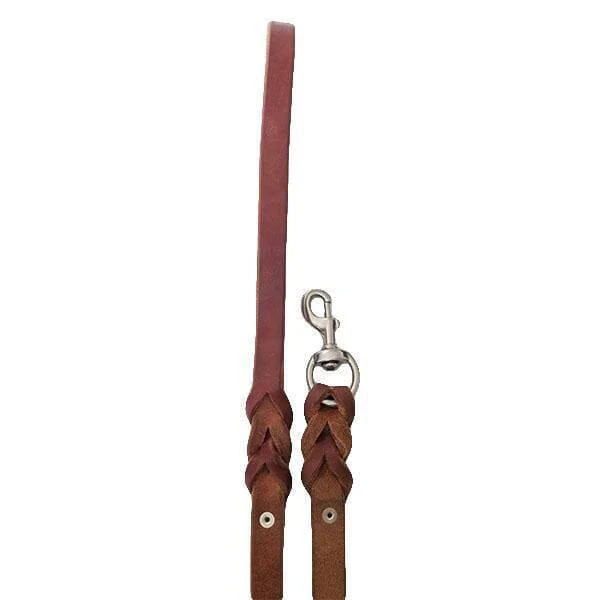 GSS - 3/4" Heavy Duty Harness Leather Dog Leash with Stainless-Steel Clasp - Image 5