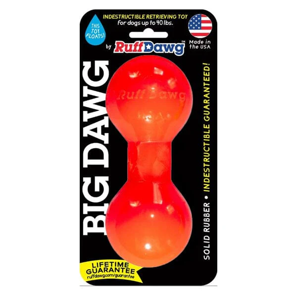 RUFF DAWG - Big Dawg Indestructible Rubber Floating Barbell Chew Toy - Guaranteed For Life - Image 8