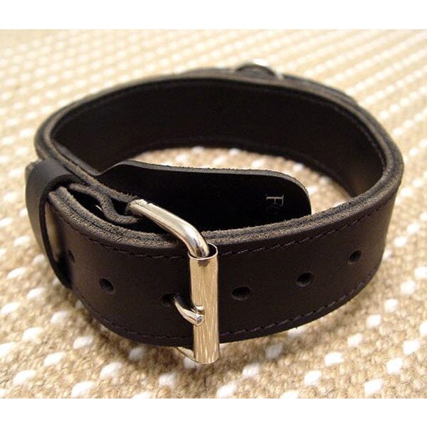 FOR DOG TRAINERS - Extra Durable 2 Ply Leather Dog Collar With Handle - Image 7