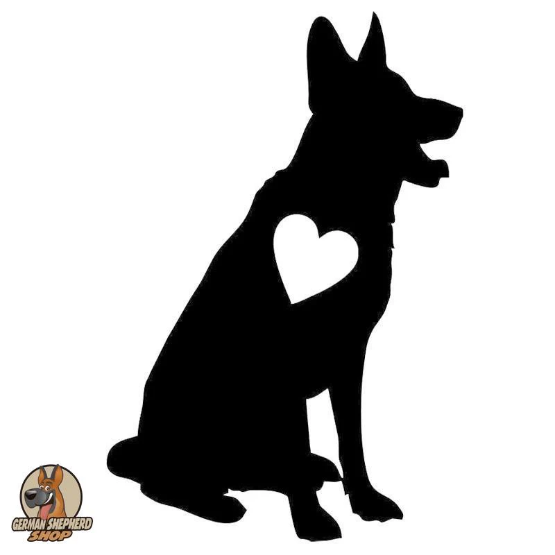 STICKERS/DECALS - German Shepherd Heart Love Vinyl Decal Car Sticker - Image 4