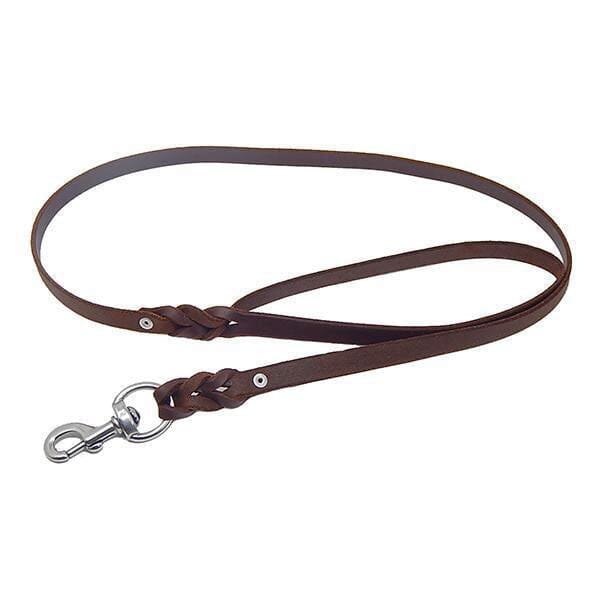 GSS - 1/2" Heavy Duty Light Weight Harness Leather Dog Leash with Stainless-Steel Clasp - Image 4