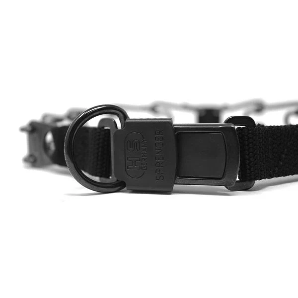 HERM SPRENGER - Black Stainless Steel ULTRA-PLUS Training Collar with Center-Plate and ClicLock Quick-Release Buckle - Image 4