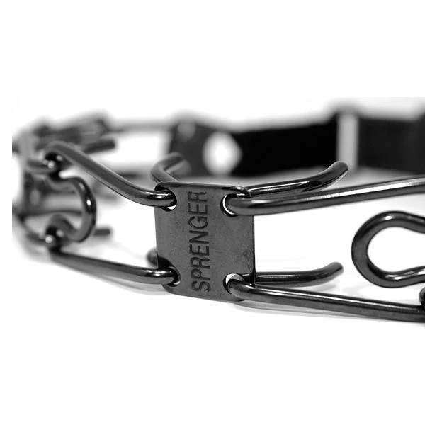 HERM SPRENGER - Black Stainless Steel ULTRA-PLUS Training Collar with Center-Plate and ClicLock Quick-Release Buckle - Image 5