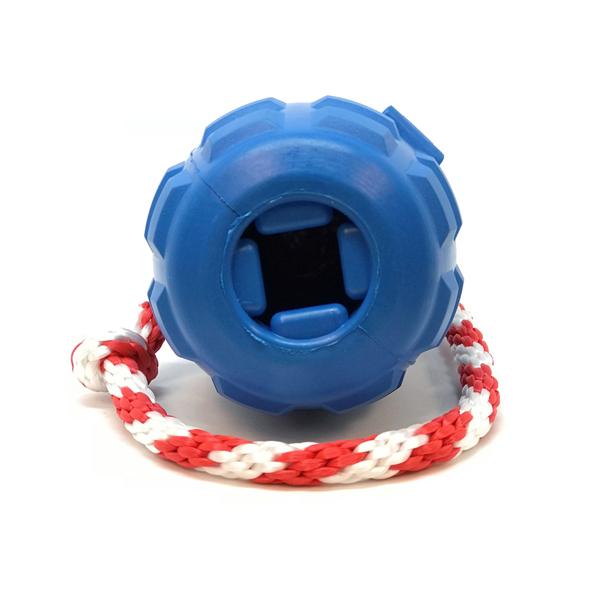 SODAPUP - USA-K9 Grenade Durable Rubber Chew Toy & Treat Dispenser- Blue - Image 3