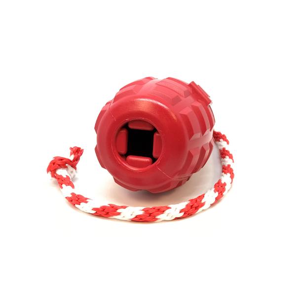 SODAPUP - USA-K9 Grenade Durable Rubber Chew Toy & Treat Dispenser - Red - Image 3